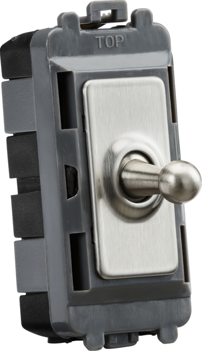 Knightsbridge GDM02TOGBC 20AX 1G DP Toggle switch - brushed chrome Knightsbridge - Sparks Warehouse