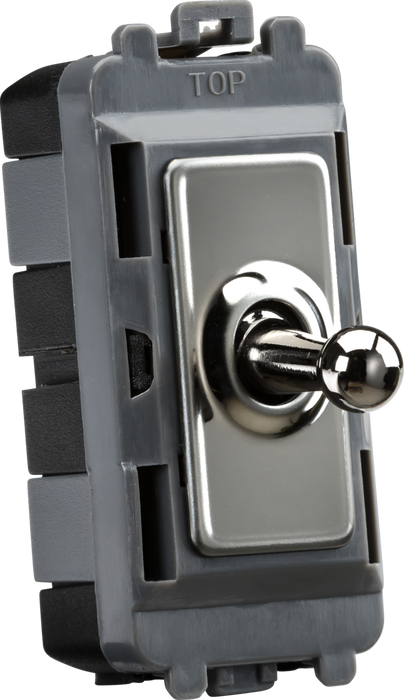 Knightsbridge GDM02TOGBN 20AX 1G DP Toggle switch - black nickel Knightsbridge - Sparks Warehouse