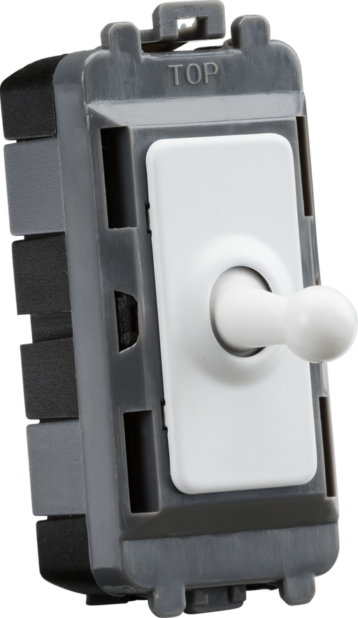 Knightsbridge GDM02TOGMW 20AX 1G DP Toggle switch - matt white Knightsbridge - Sparks Warehouse