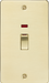 Knightsbridge FP82MNBB 45A 2G DP Switch with neon - Brushed Brass Knightsbridge - Sparks Warehouse