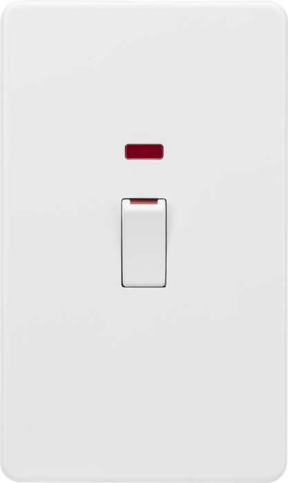 Knightsbridge SF82MNMW 45A 2G DP switch with neon - matt white ML Knightsbridge - Sparks Warehouse