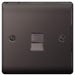 BG Nexus NFBBTS1 Black Nickel 1 Gang Telephone Socket Slave - Screw Type - BG - sparks-warehouse