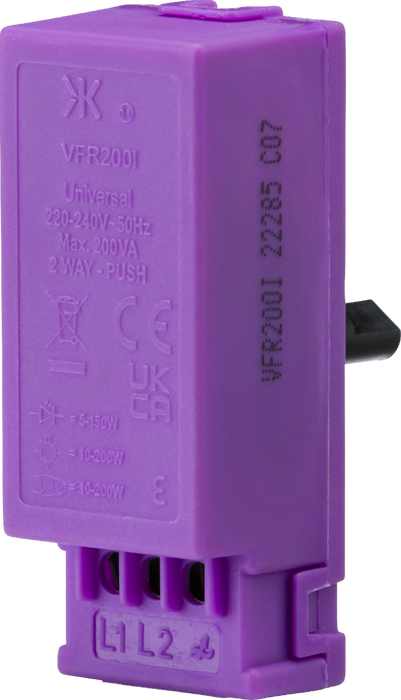 Knightsbridge VFR200I 10-200W  (5-150W LED) 2-way intelligent dimmer module ML Knightsbridge - Sparks Warehouse