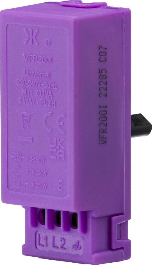 Knightsbridge VFR200I 10-200W  (5-150W LED) 2-way intelligent dimmer module ML Knightsbridge - Sparks Warehouse