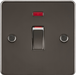 Knightsbridge FP81MNGM 45A 1G DP Switch with neon - gunmetal ML Knightsbridge - Sparks Warehouse