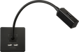 Knightsbridge SFRLMB Screwless Reading Light with Dual USB Charger - Matt Black ML Knightsbridge - Sparks Warehouse