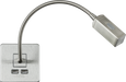 Knightsbridge SFRLBC Screwless Reading Light with Dual USB Charger - Brushed Chrome ML Knightsbridge - Sparks Warehouse
