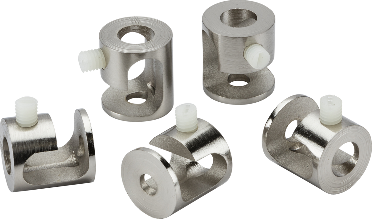 Knightsbridge CALHK5BC Pack of 5 Pendant Ceiling Hooks - Brushed Chrome Knightsbridge - Sparks Warehouse