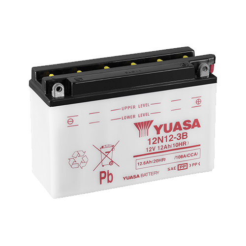 YUASA - 12N12-3B(DC) YUASA BATTERY 12V 12.6AH