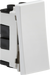Knightsbridge NET2WH 20AX 1G 2-way modular switch (25x50mm) - White Knightsbridge - Sparks Warehouse