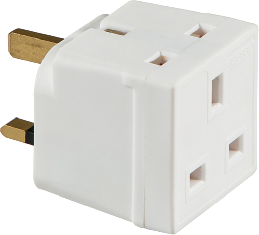 Knightsbridge 1350 13A 2 WAY MAINS ADAPTOR (UNFUSED) Adaptors Knightsbridge - Sparks Warehouse