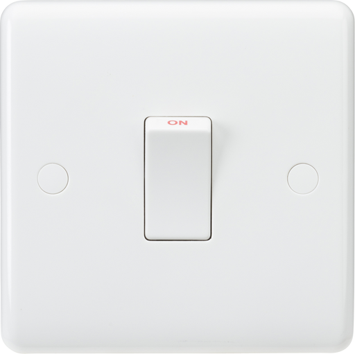 Knightsbridge CU8341 White Curved edge 20A Double Pole Switch Light Switches Knightsbridge - Sparks Warehouse