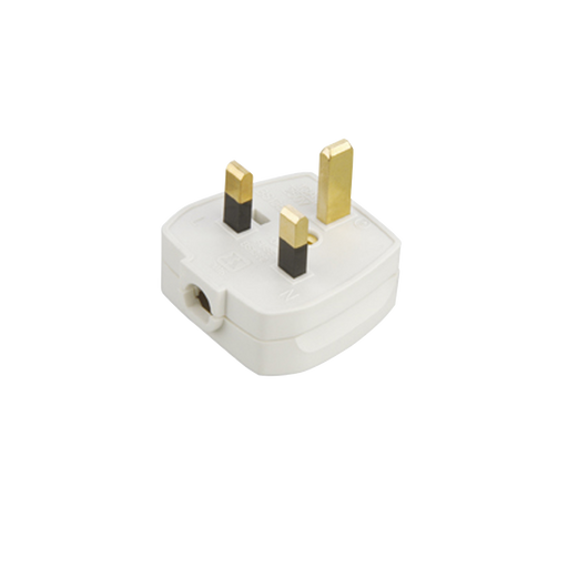Knightsbridge SN1381 13A PLUG TOP With 5A FUSE - SCREW CORD GRIP - White Plugs Knightsbridge - Sparks Warehouse