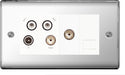 BG NPC69 Quadplex TV/FM/SAT Socket - BG - Sparks Warehouse