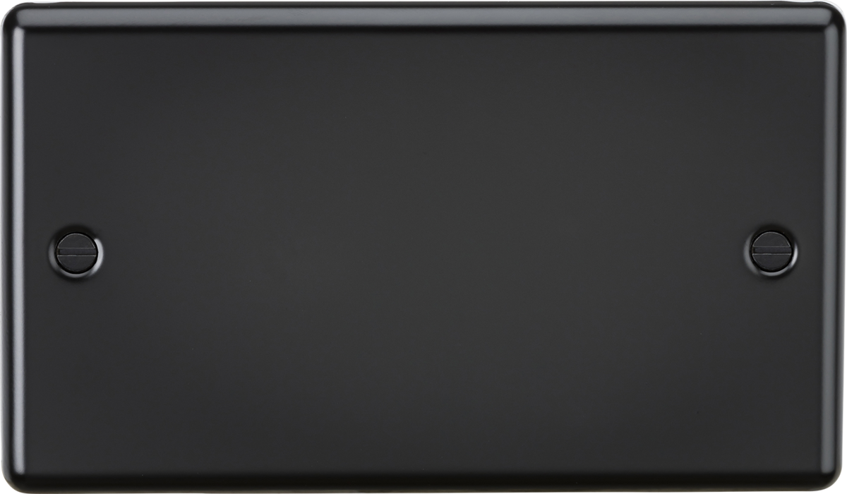 Knightsbridge CL86MB 2G Blanking Plate - Rounded Edge Matt Black