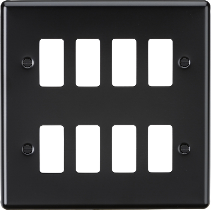 Knightsbridge GDCL8MB 8G Grid Faceplate - Matt Black