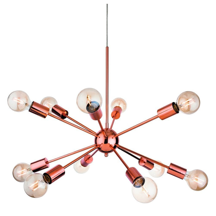 Firstlight 3711CP Alfa 12 Light Flush Ceiling Light, Copper Finish Semi Flush Ceiling Light Firstlight - Sparks Warehouse