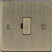 Knightsbridge CS6AB 13A Fused Spur Unit - Square Edge Antique Brass Fuse Unit Knightsbridge - Sparks Warehouse