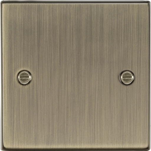 Knightsbridge CS85AB 1G Blanking Plate - Square Edge Antique Brass Blank Plate Knightsbridge - Sparks Warehouse