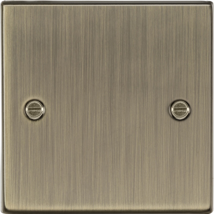 Knightsbridge CS85AB 1G Blanking Plate - Square Edge Antique Brass Blank Plate Knightsbridge - Sparks Warehouse