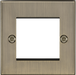 Knightsbridge CS2GAB Single 2 Module Front Plate- Square Edge Antique Brass Modules Knightsbridge - Sparks Warehouse
