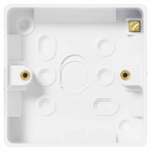 BG Nexus 893 1 Gang Round Edge Surface Pattress Box 19mm - BG - sparks-warehouse