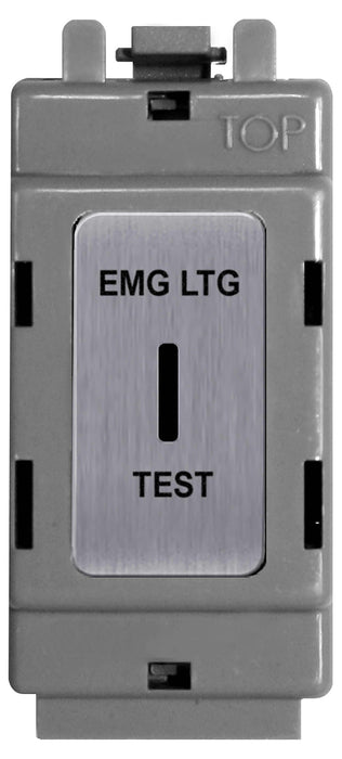 BG Nexus GBS12EL Grid Black Brushed Steel 20AX 2 Way Single Pole Secret KEY Module  Labelled  *EMG LTG TEST* - BG - sparks-warehouse