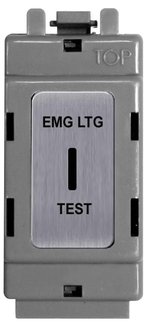 BG Nexus GBS12EL Grid Black Brushed Steel 20AX 2 Way Single Pole Secret KEY Module  Labelled  *EMG LTG TEST* - BG - sparks-warehouse