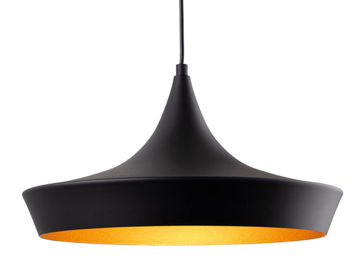 Firstlight 2850BK Leo Pendant Black with Matt Gold Inside Firstlight - Sparks Warehouse