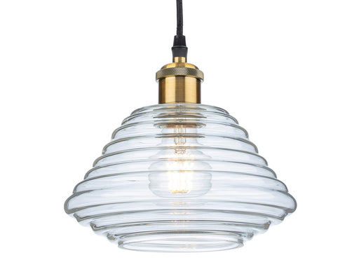 Firstlight 2857AB Logan Pendant Antique Brass with Clear Glass Firstlight - Sparks Warehouse