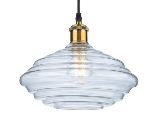 Firstlight 2858AB Logan Pendant Antique Brass with Clear Glass Firstlight - Sparks Warehouse