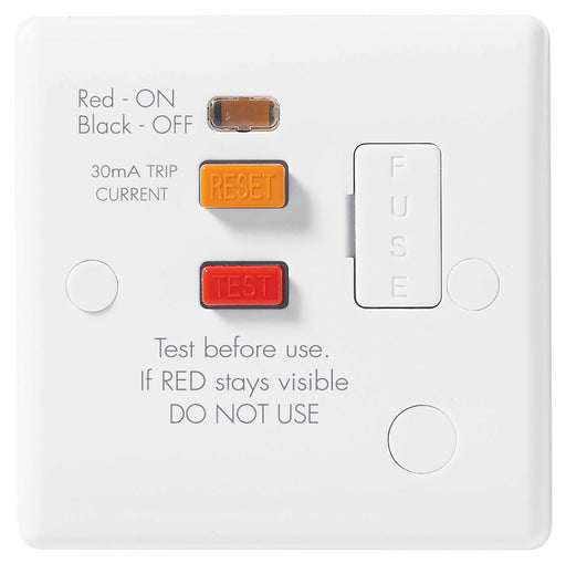 BG Nexus 855RCD Safety RCD Fused Spur With Flex Outlet - BG - sparks-warehouse