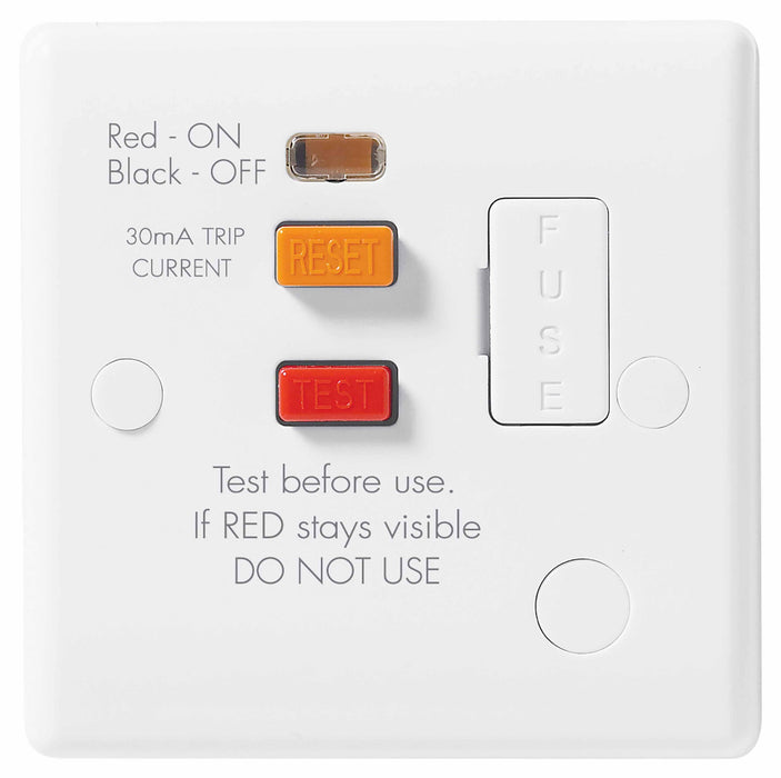 BG Nexus 855RCD Safety RCD Fused Spur With Flex Outlet - BG - sparks-warehouse