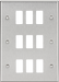 Knightsbridge GDCL9BC 9G Grid Faceplate - Rounded Edge Brushed Chrome ML Knightsbridge - Sparks Warehouse