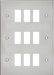 Knightsbridge GDCS9BC 9G Grid Faceplate - Square Edge Brushed Chrome ML Knightsbridge - Sparks Warehouse