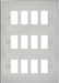 Knightsbridge GDCS12BC 12G Grid Faceplate - Square Edge Brushed Chrome ML Knightsbridge - Sparks Warehouse