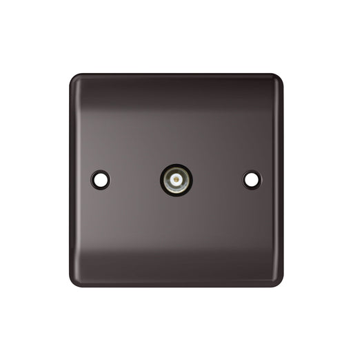 Caradok 1 Gang Co Axial Socket - Black Nickel Caradok - The Curve - Black Nickel Caradok - Sparks Warehouse