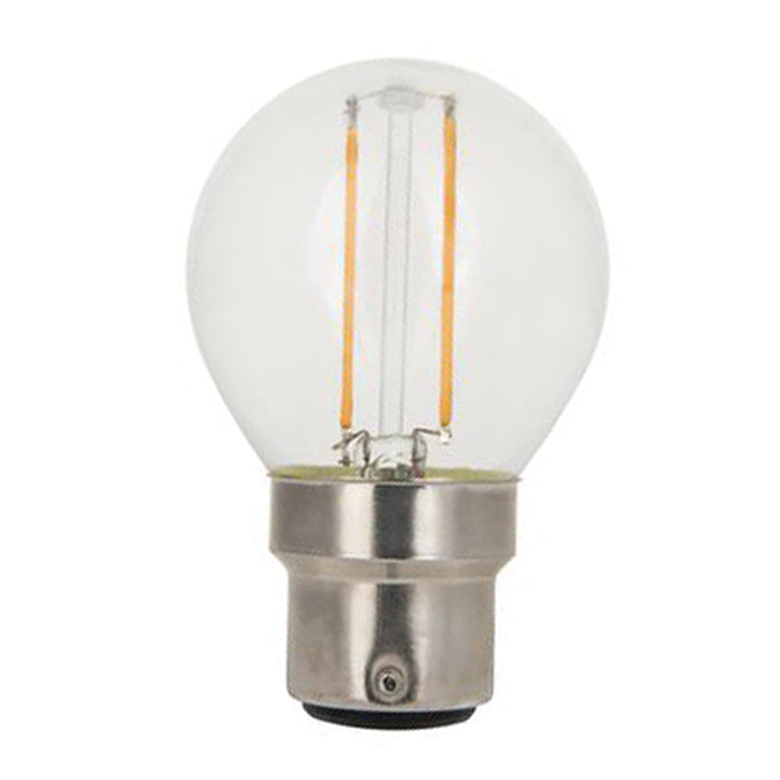LED FIL G45 B22d 130V 2W (22W) 220lm 827 Clear