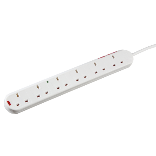 Knightsbridge 2006S2M 13A 6G 2M SURGE PROTECTED Extension Lead With Neon Extension Lead Knightsbridge - Sparks Warehouse