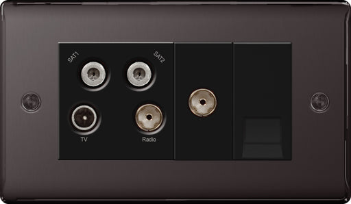 BG NBN69 Quadplex TV/FM/SAT Socket - BG - Sparks Warehouse
