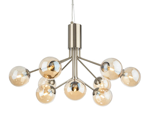 Firstlight 2890AB Montana 9 Light Fitting Antique Brass with Amber Glass Firstlight - Sparks Warehouse