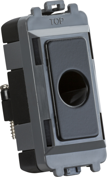 Knightsbridge GDM012MB Flex outlet module (up to 10mm) - Matt Black Knightsbridge Grid Knightsbridge - Sparks Warehouse