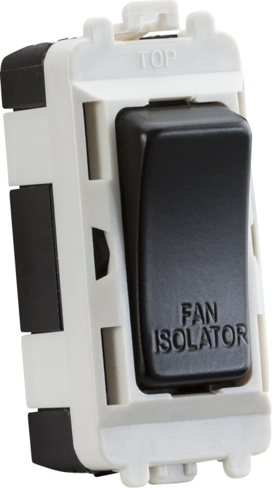 Knightsbridge GDM020MB 20AX 10A Fan Isolator Module Matt Black Knightsbridge Grid Knightsbridge - Sparks Warehouse