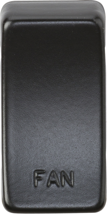 Knightsbridge GDFANMB Switch cover "marked FAN" - Matt Black Knightsbridge Grid Knightsbridge - Sparks Warehouse