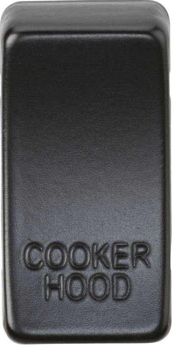 Knightsbridge GDCOOKMB Switch cover "marked COOKER HOOD" - Matt Black Knightsbridge Grid Knightsbridge - Sparks Warehouse