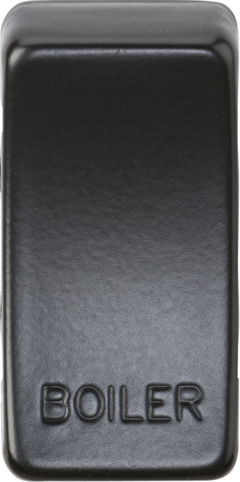 Knightsbridge GDBOILMB Switch cover "marked BOILER" - Matt Black Knightsbridge Grid Knightsbridge - Sparks Warehouse