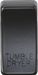 Knightsbridge GDDRYMB Switch cover "marked TUMBLE DRYER" - Matt Black Knightsbridge Grid Knightsbridge - Sparks Warehouse