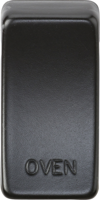 Knightsbridge GDOVENMB Switch cover marked OVEN - Matt Black Knightsbridge Grid Knightsbridge - Sparks Warehouse