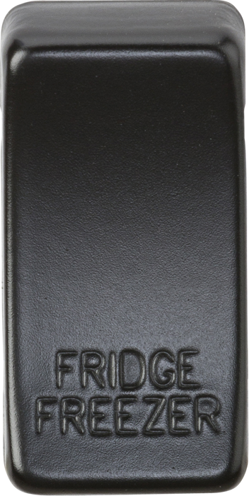 Knightsbridge GDFRIDMB Switch cover marked FRIDGE/FREEZER - Matt Black Knightsbridge Grid Knightsbridge - Sparks Warehouse