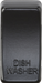 Knightsbridge GDDISHMB Switch cover "marked DISHWASHER" - Matt Black Knightsbridge Grid Knightsbridge - Sparks Warehouse